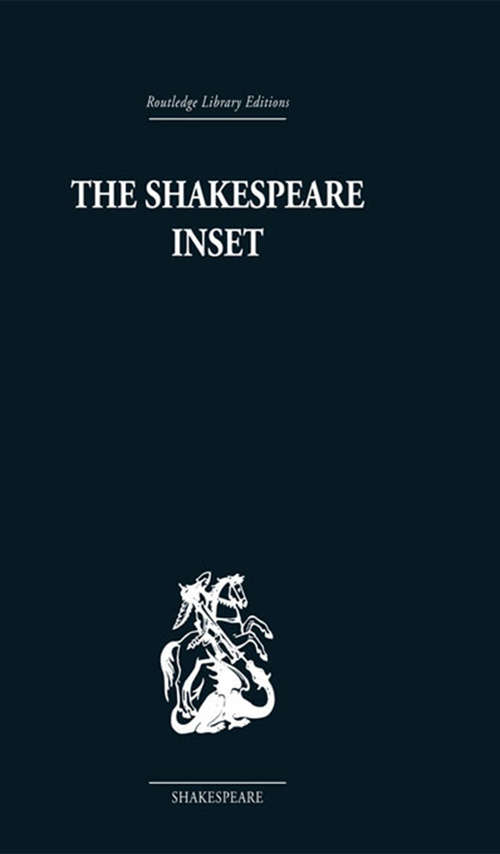 Book cover of The Shakespeare Inset: Word and Picture