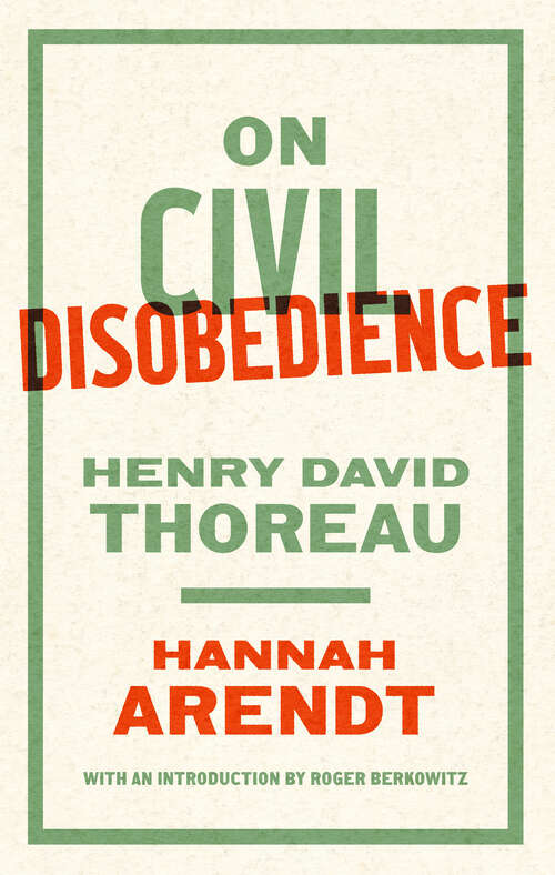 Book cover of On Civil Disobedience