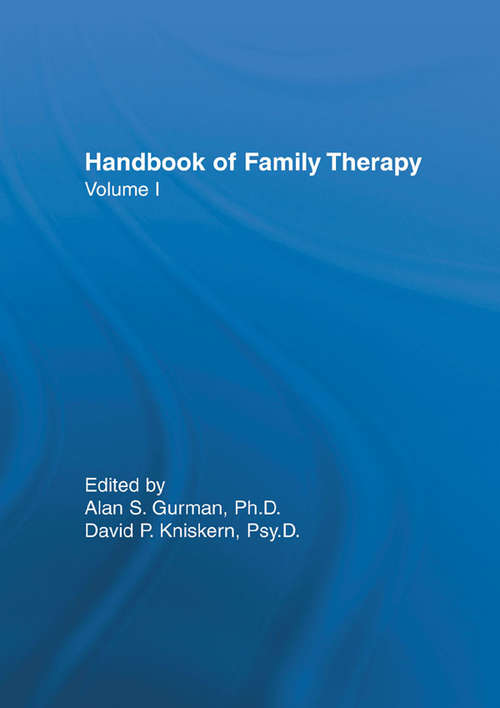 Book cover of Handbook Of Family Therapy