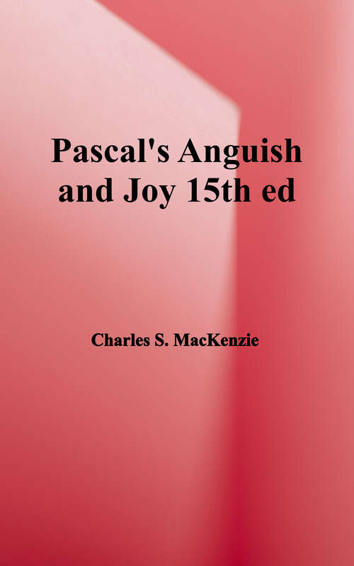 Book cover of Pascal's Anguish and Joy