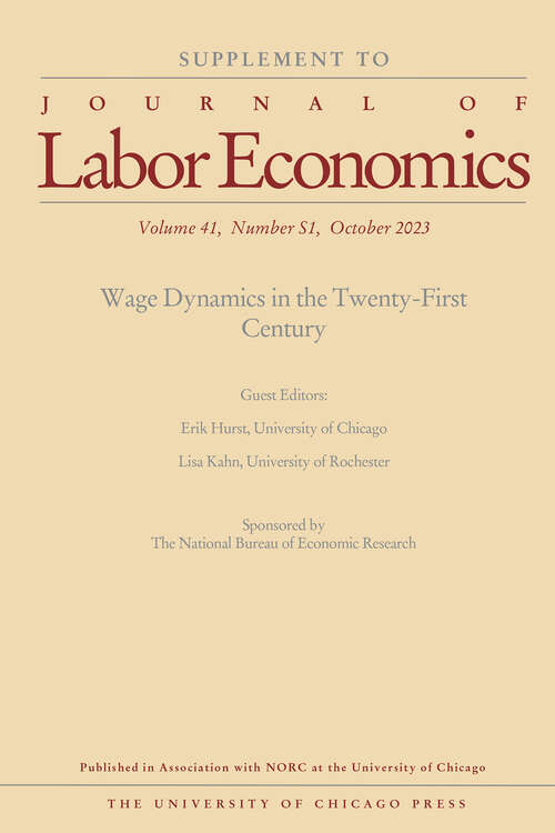 Book cover of Journal of Labor Economics, volume 41 number S1 (October 2023)