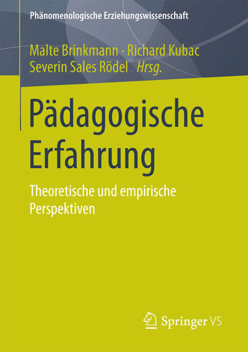 Book cover of Pädagogische Erfahrung