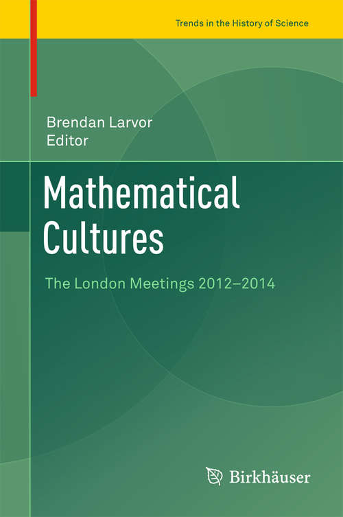 Book cover of Mathematical Cultures
