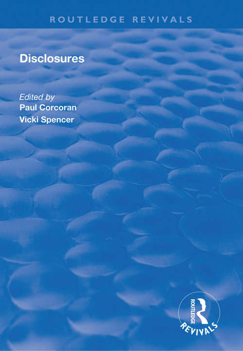 Book cover of Disclosures (Routledge Revivals)