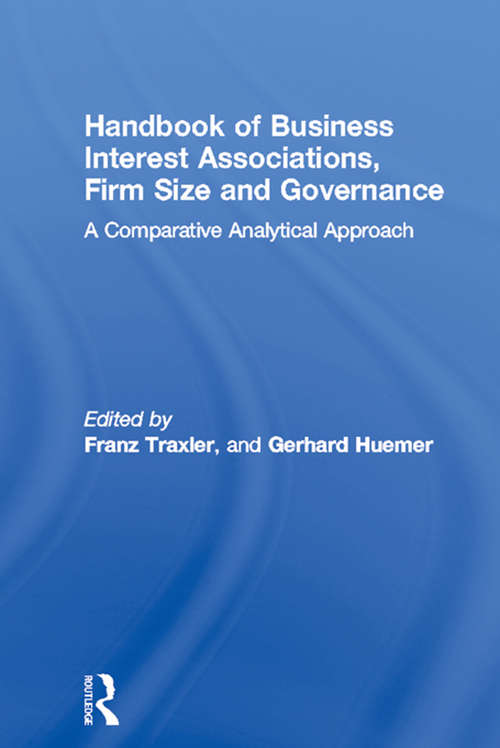 Book cover of Handbook of Business Interest Associations, Firm Size and Governance: A Comparative Analytical Approach