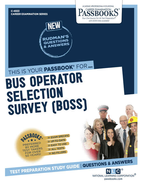 Book cover of Bus Operator Selection Survey: Passbooks Study Guide (Career Examination Series)