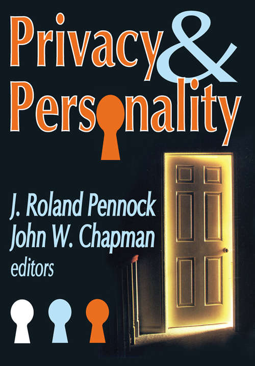 Book cover of Privacy and Personality