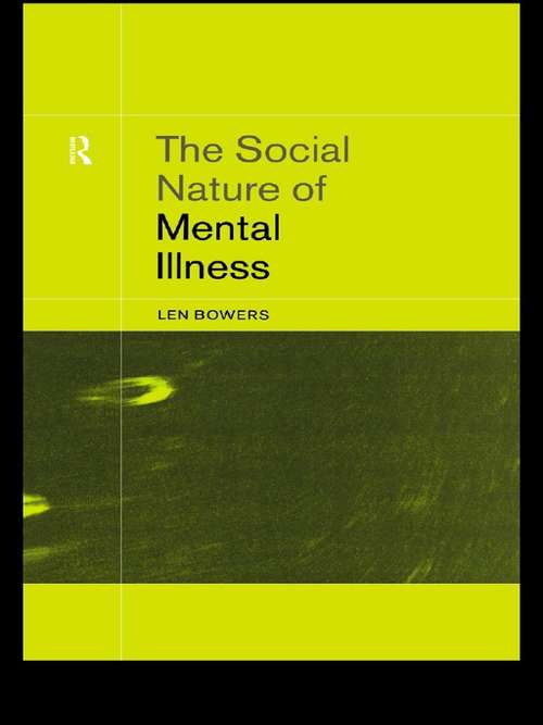 Book cover of The Social Nature of Mental Illness