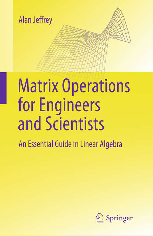 Book cover of Matrix Operations for Engineers and Scientists