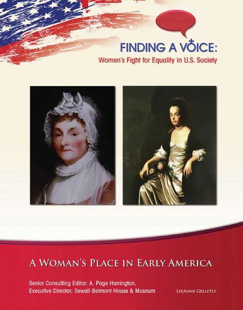Book cover of A Woman's Place in Early America (Finding a Voice: Women's Fight for Equal)