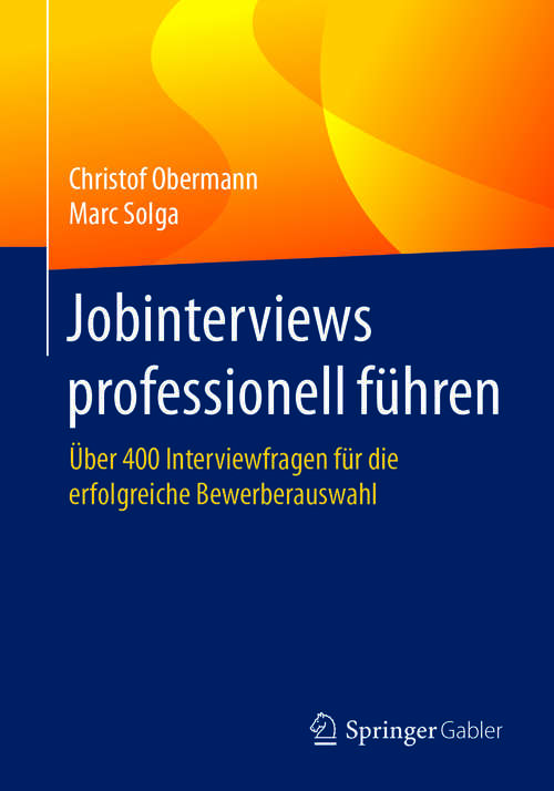 Book cover of Jobinterviews professionell führen