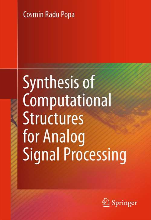 Book cover of Synthesis of Computational Structures for Analog Signal Processing