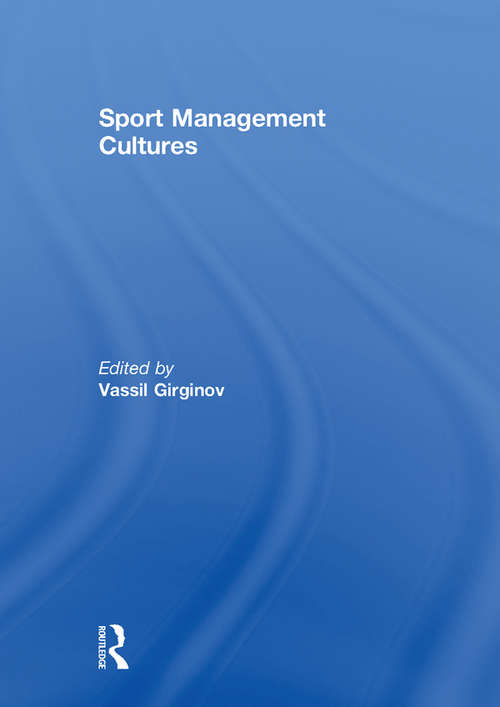 Book cover of Sport Management Cultures