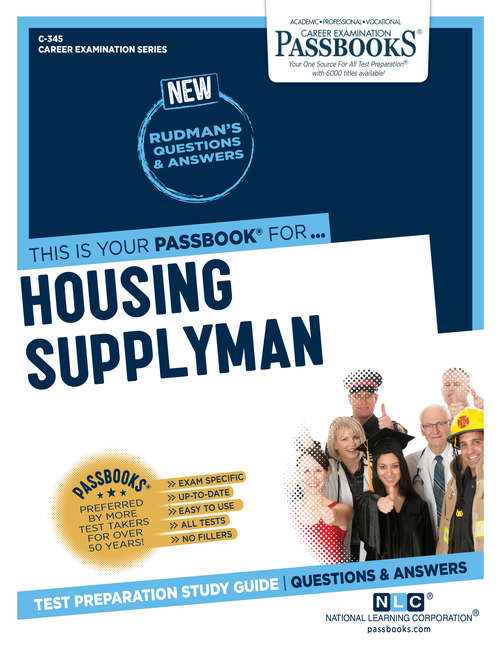 Book cover of Housing Supplyman: Passbooks Study Guide (Career Examination Series)