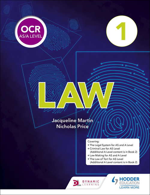 Book cover of OCR A Level Law for A Level Year 1 and AS