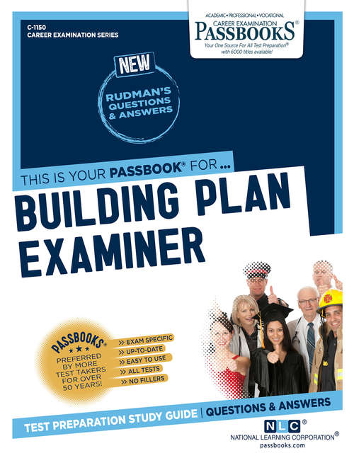 Book cover of Building Plan Examiner: Passbooks Study Guide (Career Examination Series)