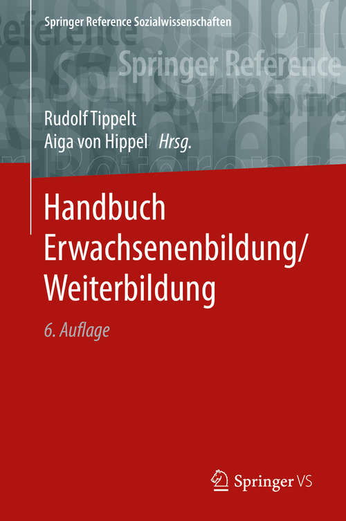 Book cover of Handbuch Erwachsenenbildung/Weiterbildung