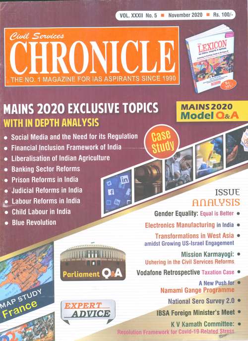 Book cover of Civil Services Chronicle November 2020 - Competitive Exam