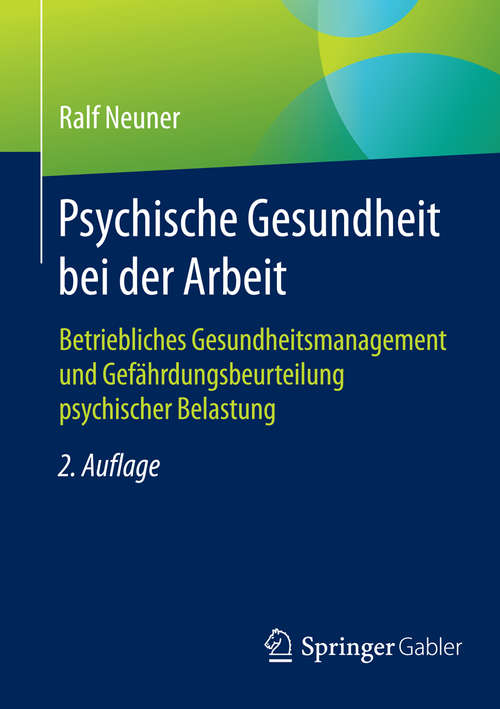 Book cover of Psychische Gesundheit bei der Arbeit