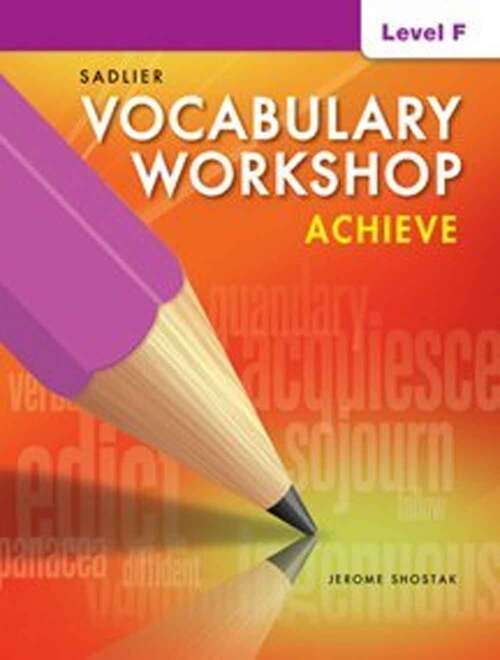 Book cover of Vocabulary Workshop Tools for Excellence Level F