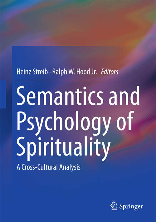 Book cover of Semantics and Psychology of Spirituality