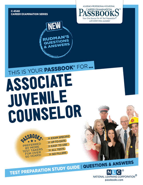 Book cover of Associate Juvenile Counselor: Passbooks Study Guide (Career Examination Series)