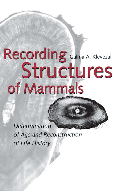 Book cover of Recording Structures of Mammals