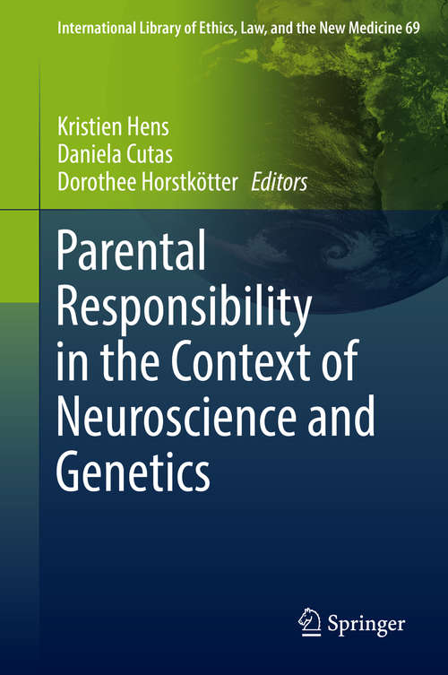 Book cover of Parental Responsibility in the Context of Neuroscience and Genetics
