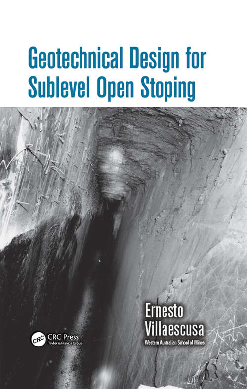 Book cover of Geotechnical Design for Sublevel Open Stoping