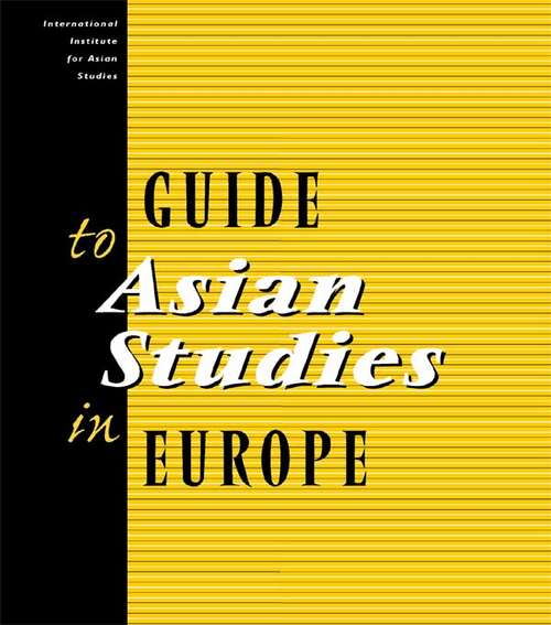 Book cover of Guide to Asian Studies in Europe