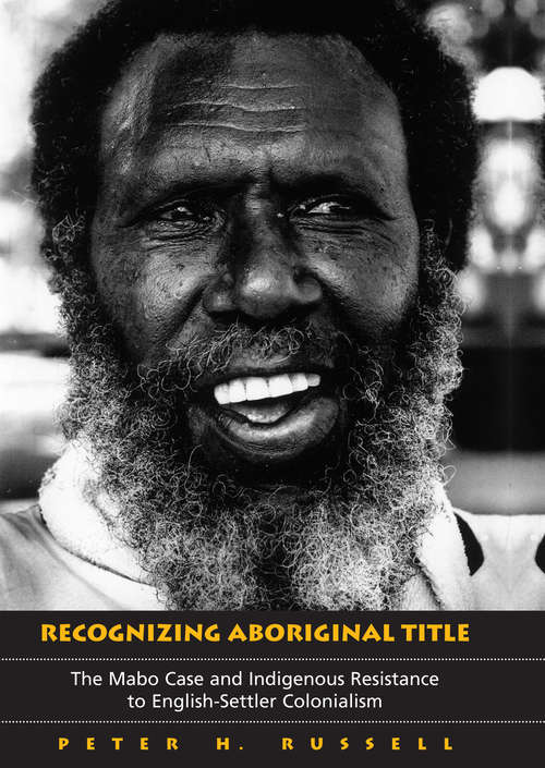 Book cover of Recognizing Aboriginal Title