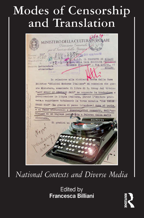 Book cover of Modes of Censorship: National Contexts and Diverse Media