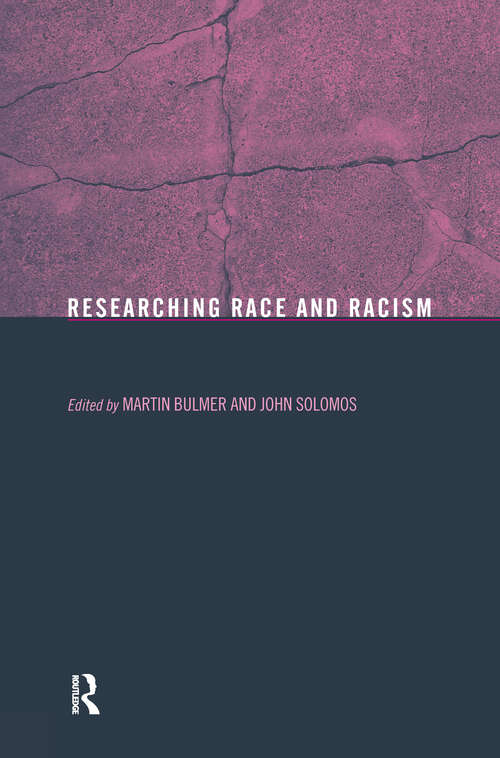 Book cover of Researching Race and Racism (Social Research Today)