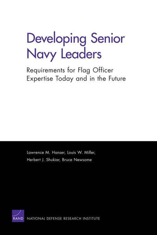 Book cover of Developing Senior Navy Leaders