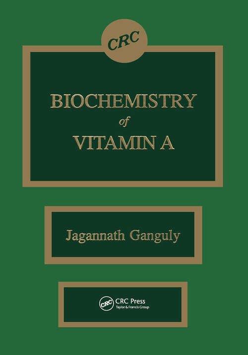 Book cover of Biochemistry of Vitamin A