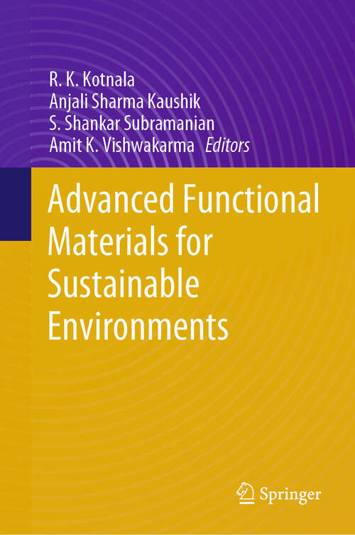 Book cover of Advanced Functional Materials for Sustainable Environments (2024)