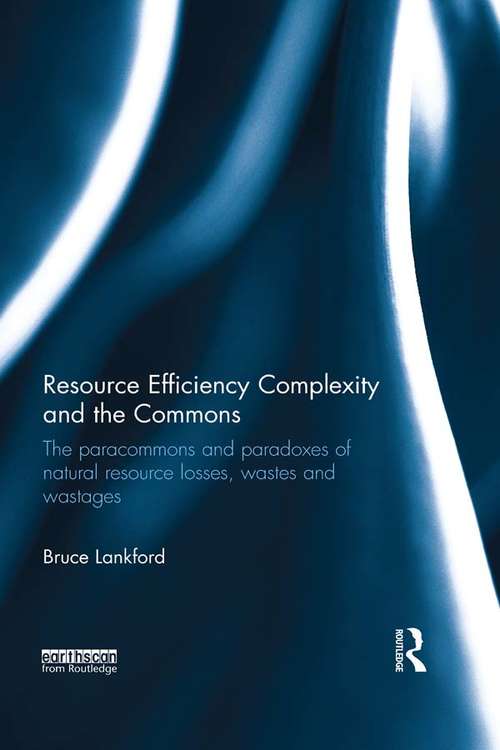 Book cover of Resource Efficiency Complexity and the Commons: The Paracommons and Paradoxes of Natural Resource Losses, Wastes and Wastages