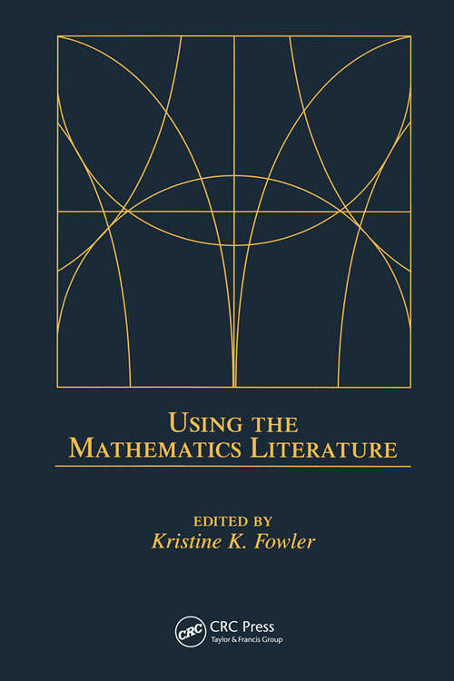 Book cover of Using the Mathematics Literature