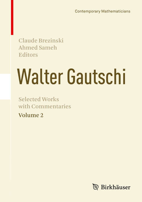 Book cover of Walter Gautschi, Volume 2