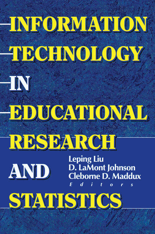 Book cover of Information Technology in Educational Research and Statistics