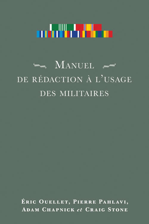 Book cover of Manuel de rédaction à l’usage des militaires