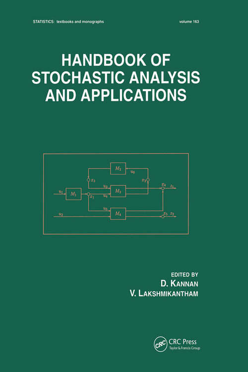 Book cover of Handbook of Stochastic Analysis and Applications (1) (Statistics: A Series of Textbooks and Monographs)