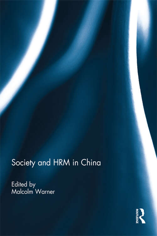 Book cover of Society and HRM in China