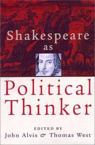 Book cover of Shakespeare as Political Thinker