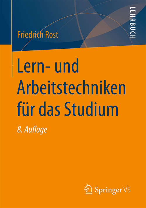 Book cover of Lern- und Arbeitstechniken für das Studium