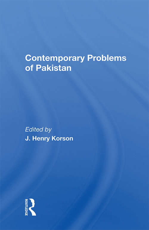Book cover of Contemporary Problems Of Pakistan