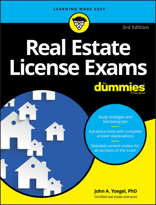 Book cover of Real Estate License Exams For Dummies (For Dummies Series)