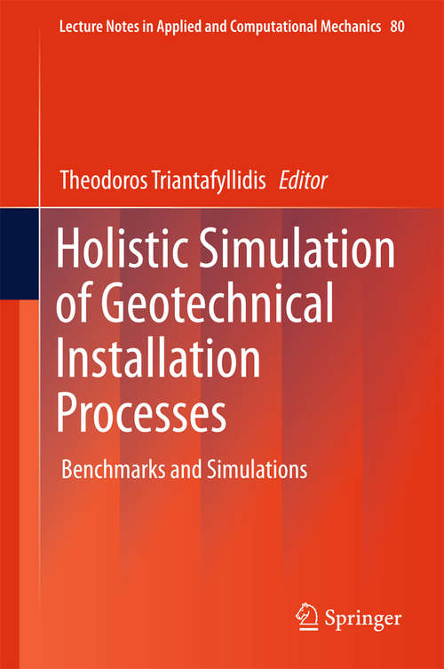 Book cover of Holistic Simulation of Geotechnical Installation Processes