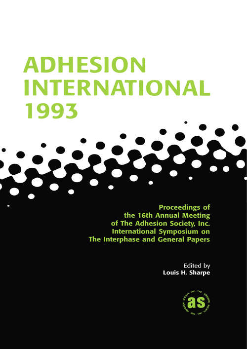 Book cover of Adhesion International 1993