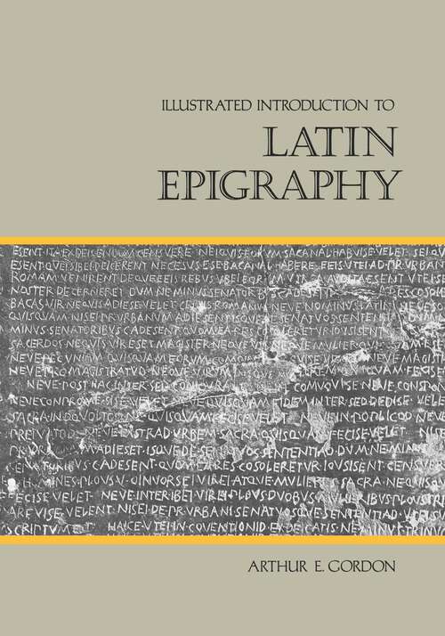 Book cover of Illustrated Introduction to Latin Epigraphy